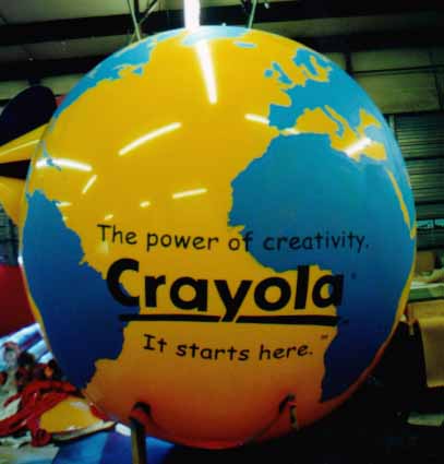  Globe helium balloon with Crayola logo